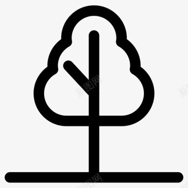 树树枝花园图标图标