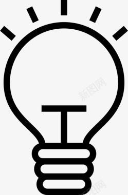 灯泡创意开灯图标图标