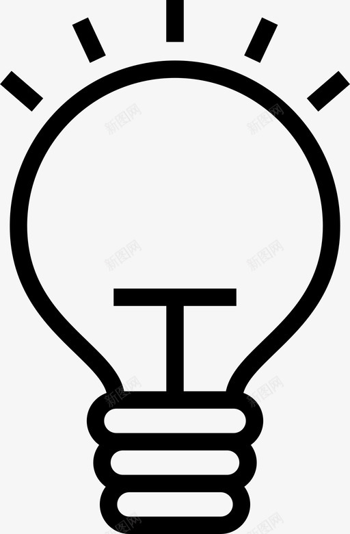 灯泡创意开灯图标svg_新图网 https://ixintu.com 创意 创意过程 开灯 灯泡
