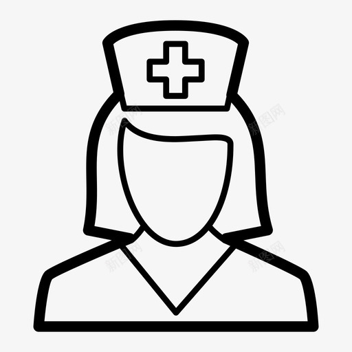 护士化身女护士图标svg_新图网 https://ixintu.com 人 化身 医疗助理 女护士 护士