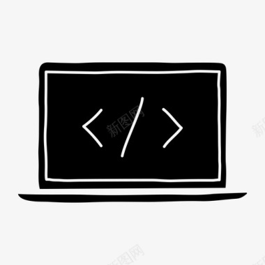 笔记本电脑编码设备屏幕图标图标