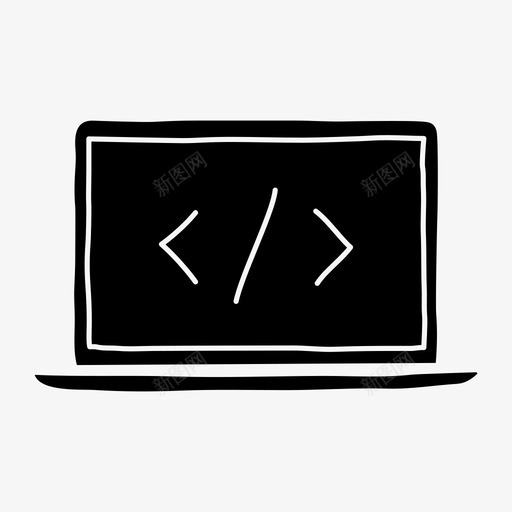 笔记本电脑编码设备屏幕图标svg_新图网 https://ixintu.com 屏幕 笔记本电脑编码 脚本 设备