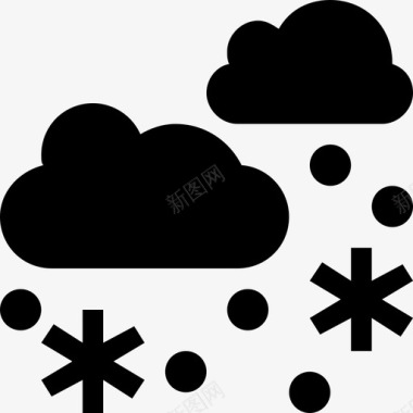 雪花云冬季图标图标