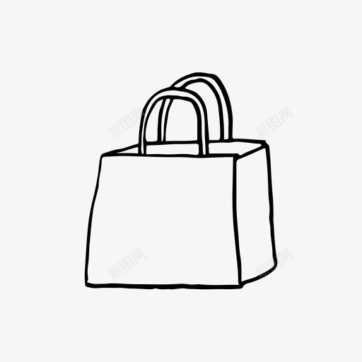 手绘袋插图购物者图标svg_新图网 https://ixintu.com 手绘袋 插图 购物 购物者