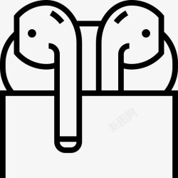 苹果音乐苹果飞碟盒配件耳机图标高清图片