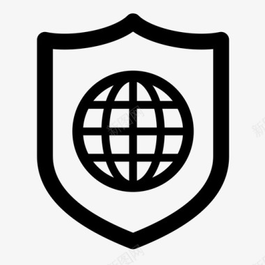 全球保险安全安保图标图标