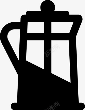 法式出版社咖啡机食品图标图标