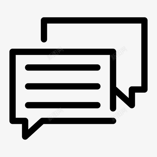 对话聊天反馈图标svg_新图网 https://ixintu.com 信息 反馈 回复 对话 沟通缺口 聊天
