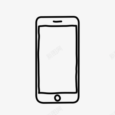 iphone设备手绘图标图标