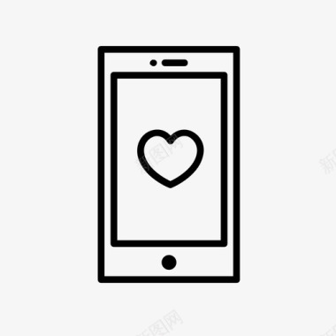 智能手机爱情浪漫图标图标
