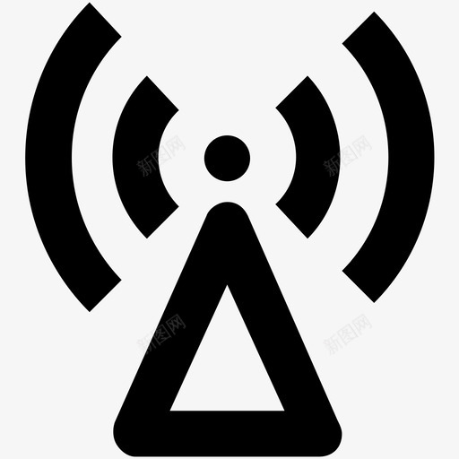 wifi塔天线信号塔图标svg_新图网 https://ixintu.com wifi信号 wifi塔 wifi天线 信号塔 天线 线路要素图标集