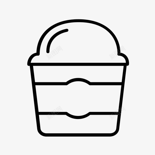 沙拉容器食物图标svg_新图网 https://ixintu.com 午餐 外卖 容器 沙拉 食物
