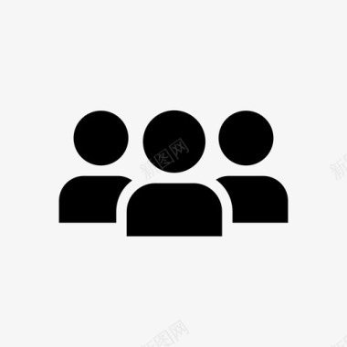 三个用户三个朋友三个人图标图标