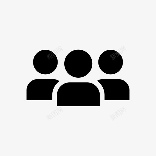 三个用户三个朋友三个人图标svg_新图网 https://ixintu.com logestics 三个人 三个朋友 三个用户
