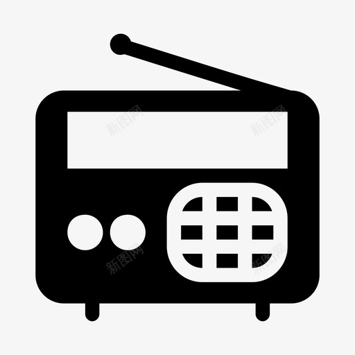 收音机调幅收音机媒体图标svg_新图网 https://ixintu.com 媒体 收音机 电台 老式收音机 调幅收音机