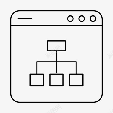 网站地图应用程序图表图标图标