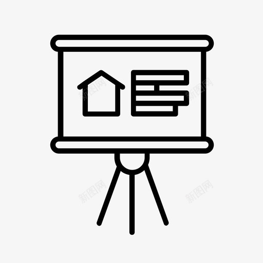 房地产拍卖展示图标svg_新图网 https://ixintu.com 展示 房地产 房地产代理 拍卖 统计