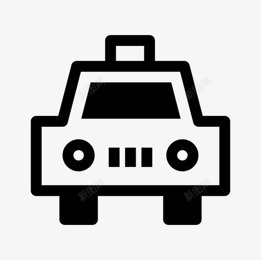 驾驶室汽车出租车图标svg_新图网 https://ixintu.com 出租车 汽车 车辆 运输填充图标集 运输工具 驾驶室