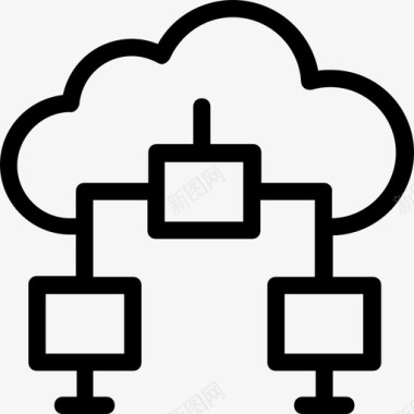 云共享云计算云网络图标图标