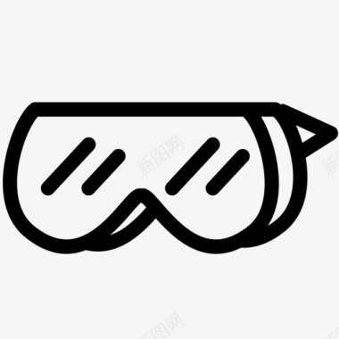 护目镜眼镜面罩图标图标