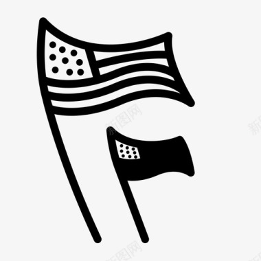 美国国旗示威自由图标图标