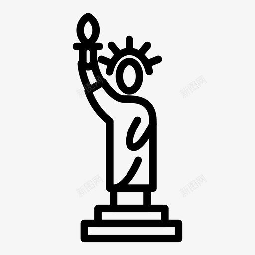 自由女神像纪念碑纽约图标svg_新图网 https://ixintu.com 纪念碑 纽约 自由女神像 自由女神像家族