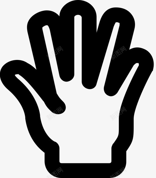 五个手指手势手图标svg_新图网 https://ixintu.com smashicons手势md大纲 五个手指 交互 手 手势