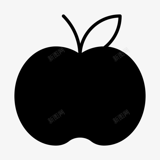 苹果食品新鲜图标svg_新图网 https://ixintu.com 固体 新鲜 水果 甜味 苹果 食品 食品2