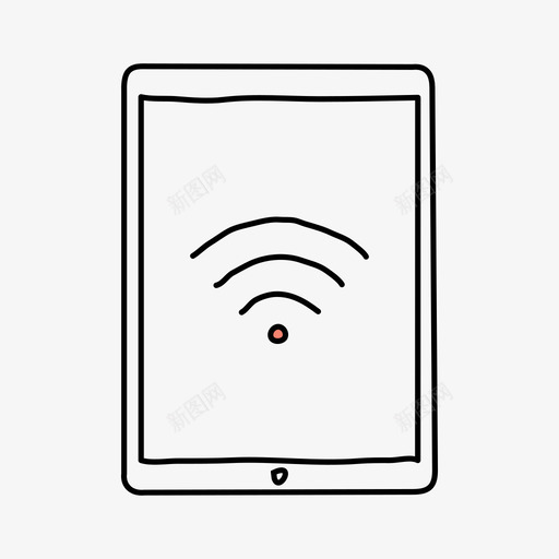 ipad无线信号设备屏幕图标svg_新图网 https://ixintu.com ipad无线信号 wifi 屏幕 设备