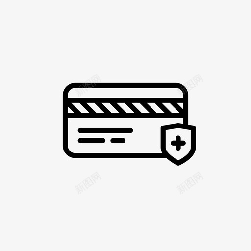 信用卡货币保护图标svg_新图网 https://ixintu.com 交易 保护 保险箱 信用卡 安全 财务概述 货币