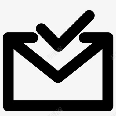 邮件检查批准复选标记图标图标