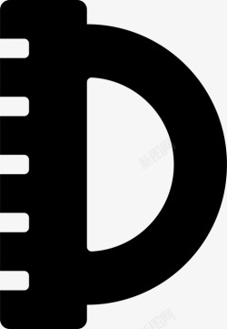直线比例尺角尺几何测量图标高清图片