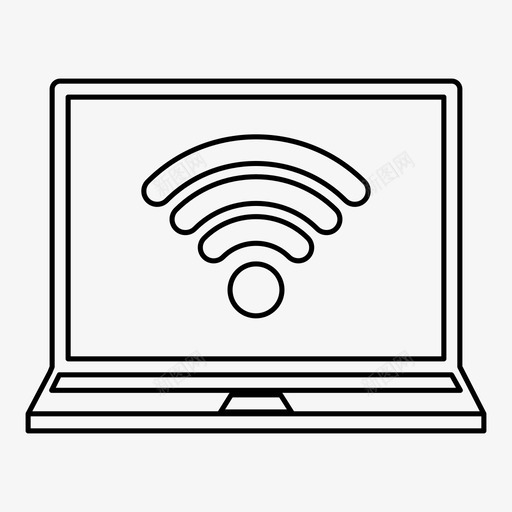 wifi电脑imac图标svg_新图网 https://ixintu.com imac wifi 技术 电脑