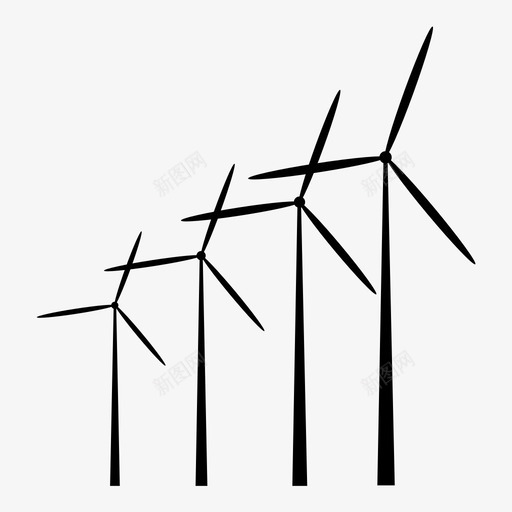 风电场电力能源图标svg_新图网 https://ixintu.com 可再生能源 电力 能源 风电场