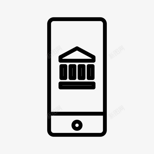 iphone银行设备金融图标svg_新图网 https://ixintu.com iphone银行 屏幕 设备 金融