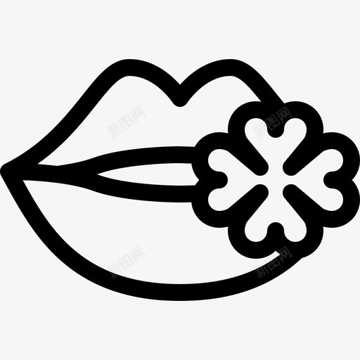 三叶草亲吻嘴唇图标svg_新图网 https://ixintu.com 三叶草 亲吻 嘴唇 嘴巴 圣帕特里克节 美味的圣帕特里克节