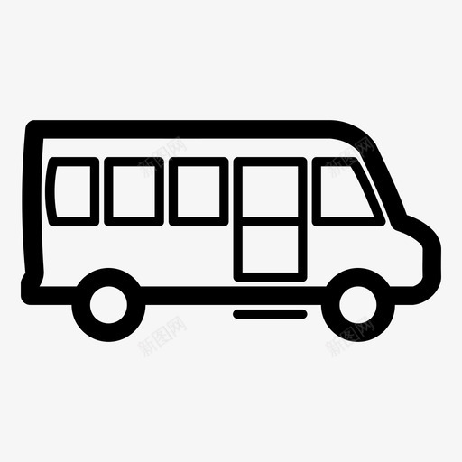 车辆公共汽车城市巴士图标svg_新图网 https://ixintu.com 交通工具 公共汽车 城市巴士 旅游车 校车 车辆