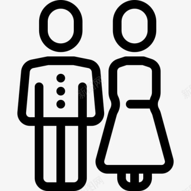 婚礼新娘新人图标图标