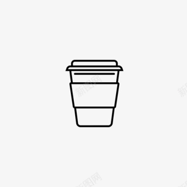 咖啡杯一次性杯纸杯图标图标
