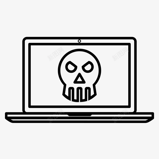 笔记本警告警告黑客攻击图标svg_新图网 https://ixintu.com 保险箱 病毒 笔记本警告 警告 通知 黑客攻击