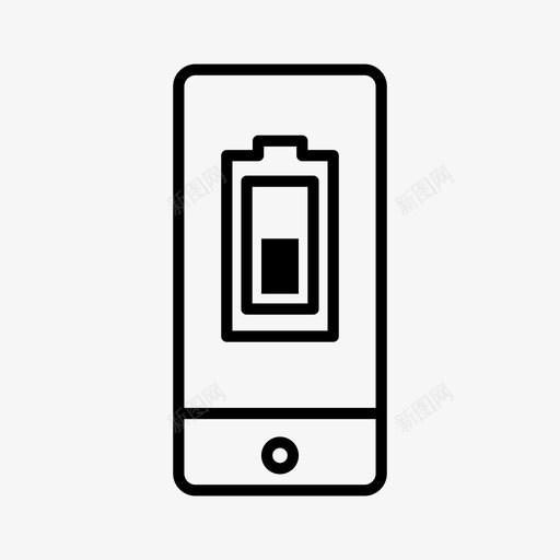 iphone电池充电设备屏幕图标svg_新图网 https://ixintu.com iphone电池充电 屏幕 设备