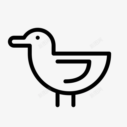 鸭动物鸟图标svg_新图网 https://ixintu.com 农产品 农场 动物 食物 鸟 鸭