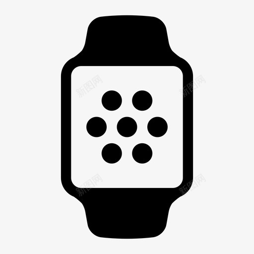 应用程序苹果手表智能手表图标svg_新图网 https://ixintu.com 可穿戴技术 应用程序 智能手表 苹果手表