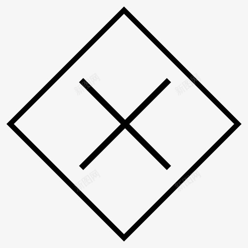 十字细线钻石硬边关闭删除图标svg_新图网 https://ixintu.com 交叉收集 关闭 删除 十字细线钻石硬边
