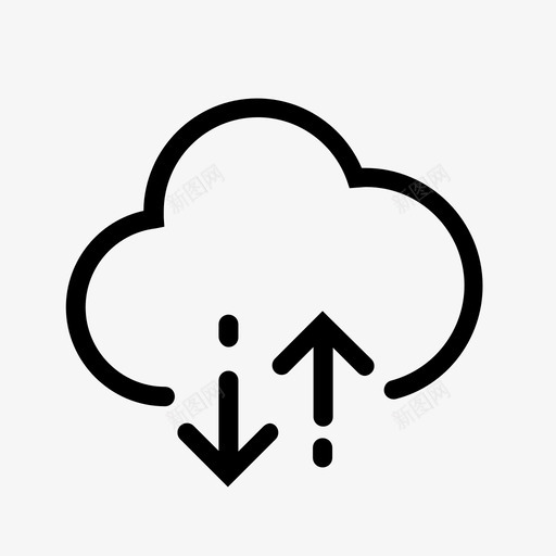 云技术无线图标svg_新图网 https://ixintu.com 上传 下载 云技术 无线 未来技术