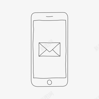 iphone电子邮件设备消息图标图标