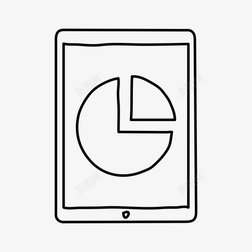 ipad饼图设备手绘图标svg_新图网 https://ixintu.com ipad饼图 屏幕 手绘 设备 饼图