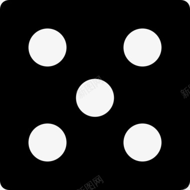 骰子赌场骰子立方体图标图标