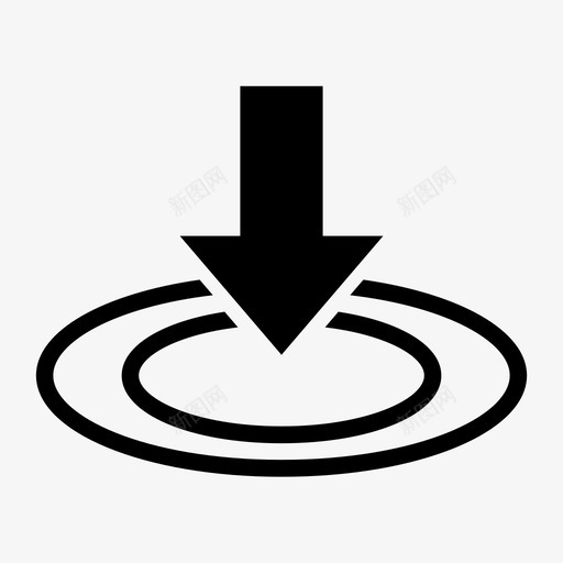箭头放置图标svg_新图网 https://ixintu.com 下载 存储 接口 放置 箭头