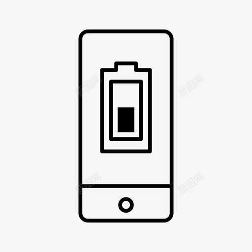 iphone电池充电设备屏幕图标svg_新图网 https://ixintu.com iphone电池充电 屏幕 设备